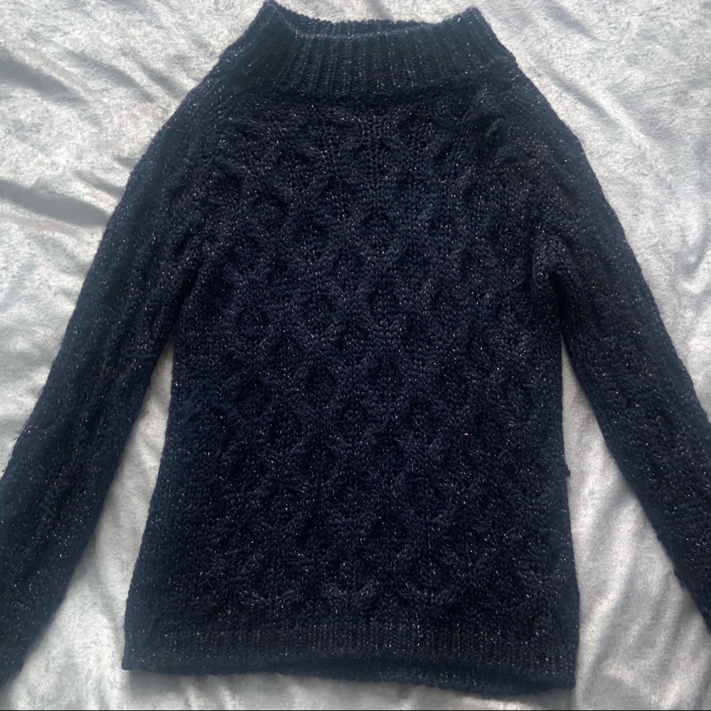 ✨ Naf naf navy blue cable knit sweater✨